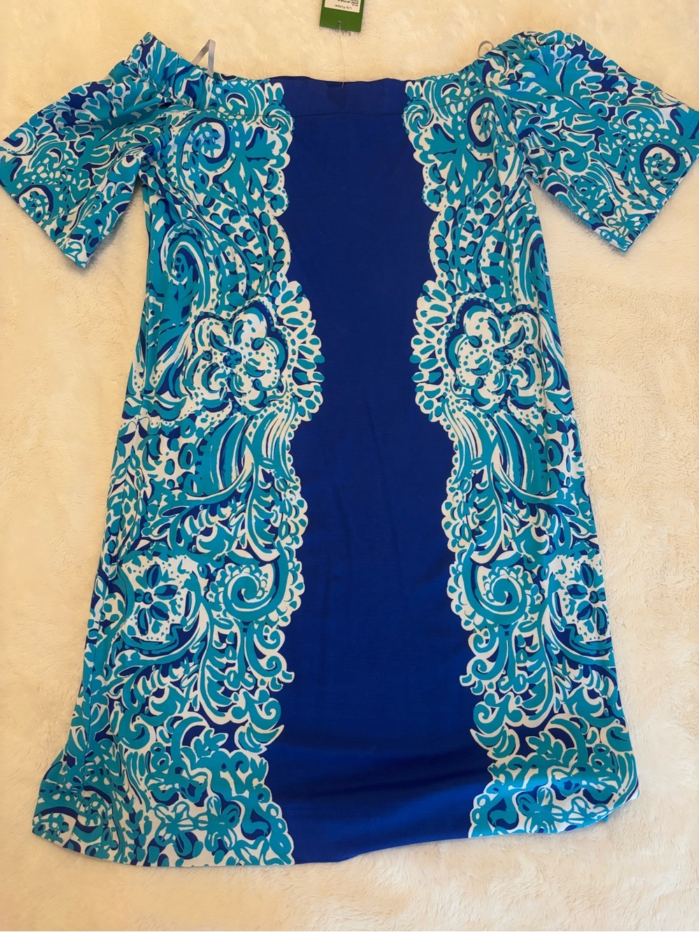 Lilly Pulitzer Royal Blue & Aqua Swirl Shift Dress